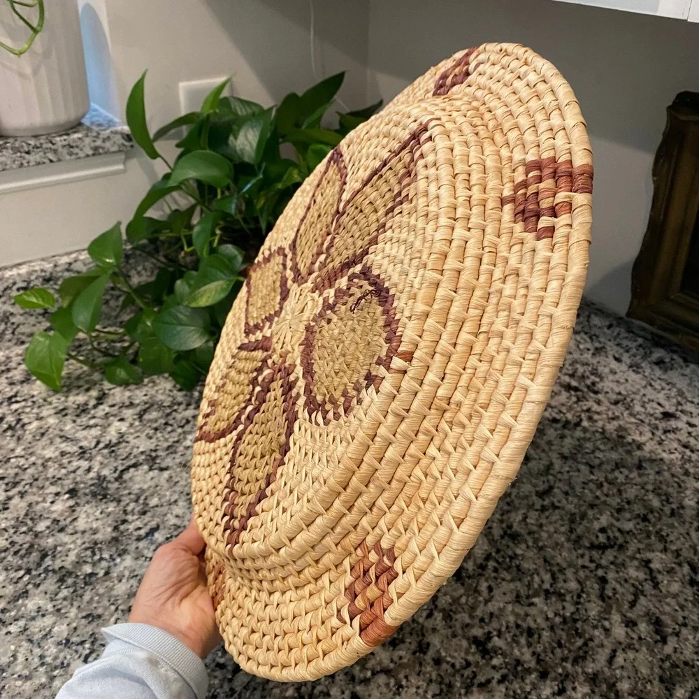 African Palm Leaves Basket